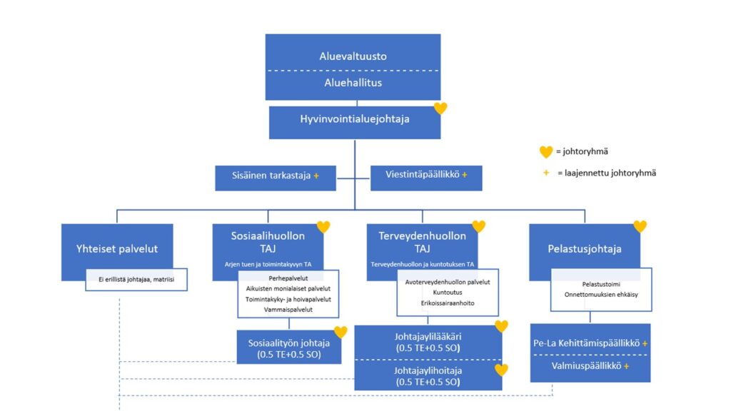 Etelä-Karjalan hyvinvointialueen organisaatio, kuva 1, osakuva